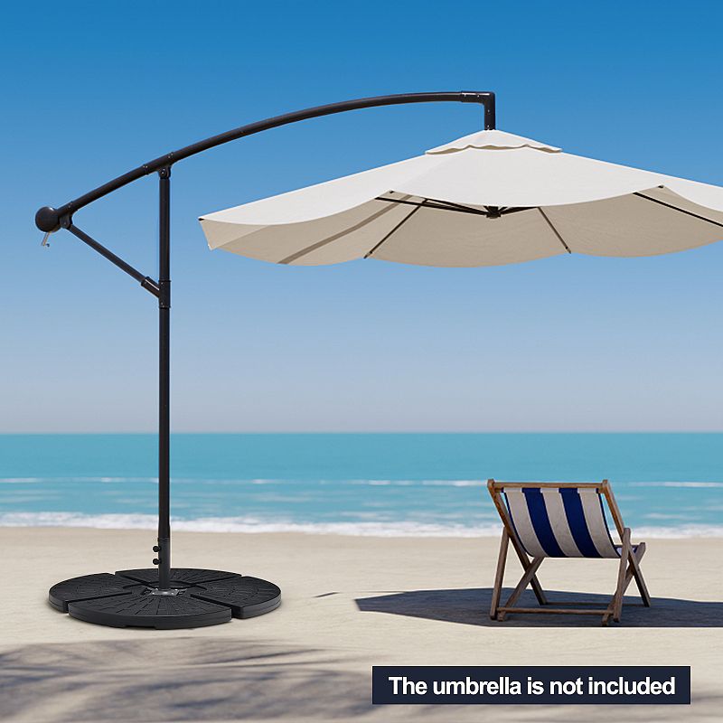 4 Pieces Outdoor Cantilever Offset Patio Umbrella Base