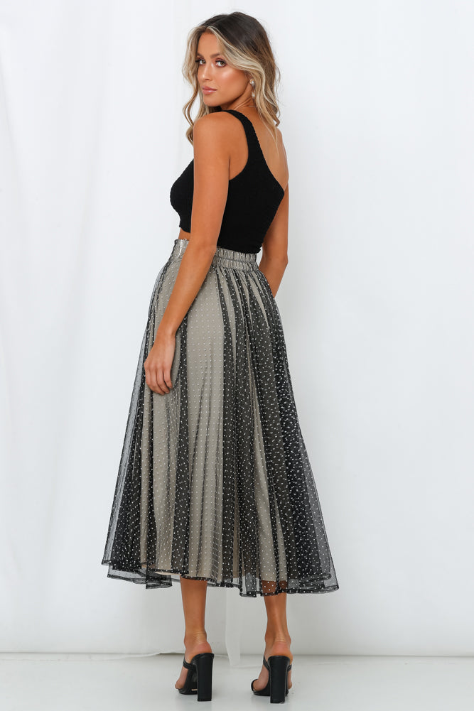 Keep It Smart Midi Skirt Black