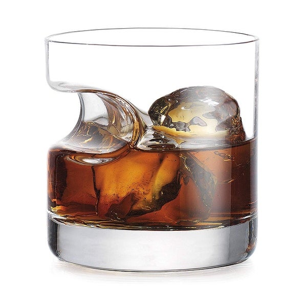 Whiskey Glass with Built-in Cigar Rest 2 pack - small