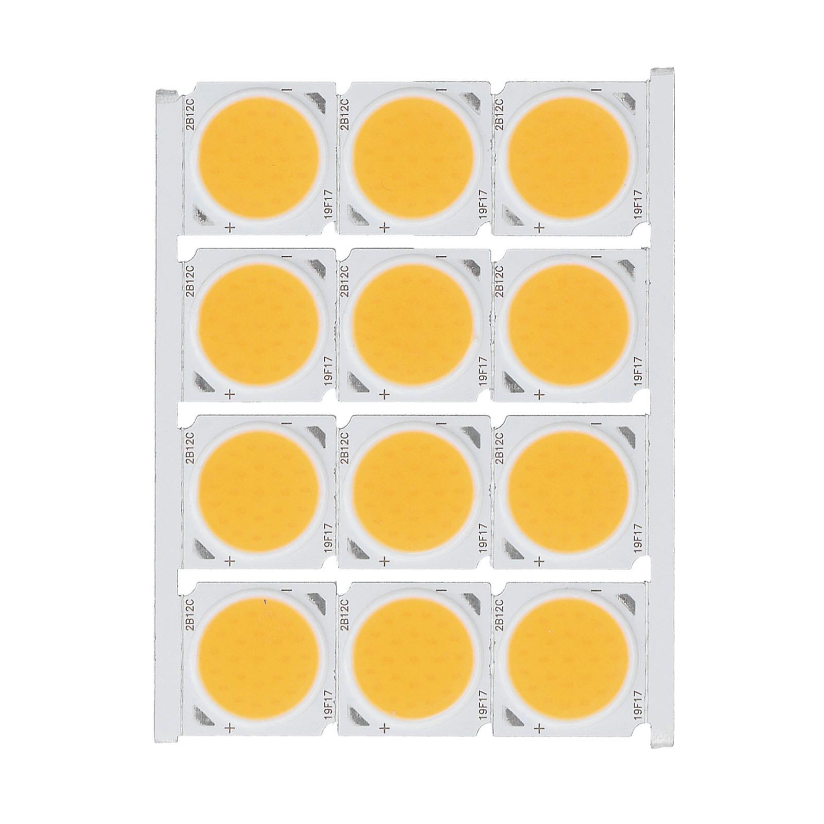 12Pcs COB Light Source High Power Round LED Chip 12W 36‑41V 1080LM for DIY Indoor LightingWarm Light