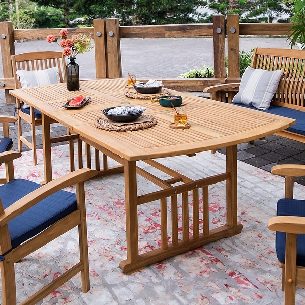 Cambridge Casual Leon 6Piece Teak Patio Extendable Dining Set