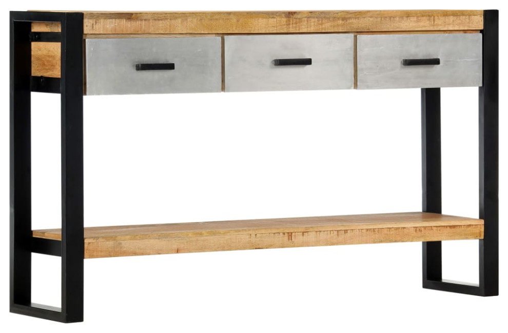 vidaXL Console Table Entryway Hall Table Narrow Side Table Solid Mango Wood   Industrial   Console Tables   by vidaXL LLC  Houzz