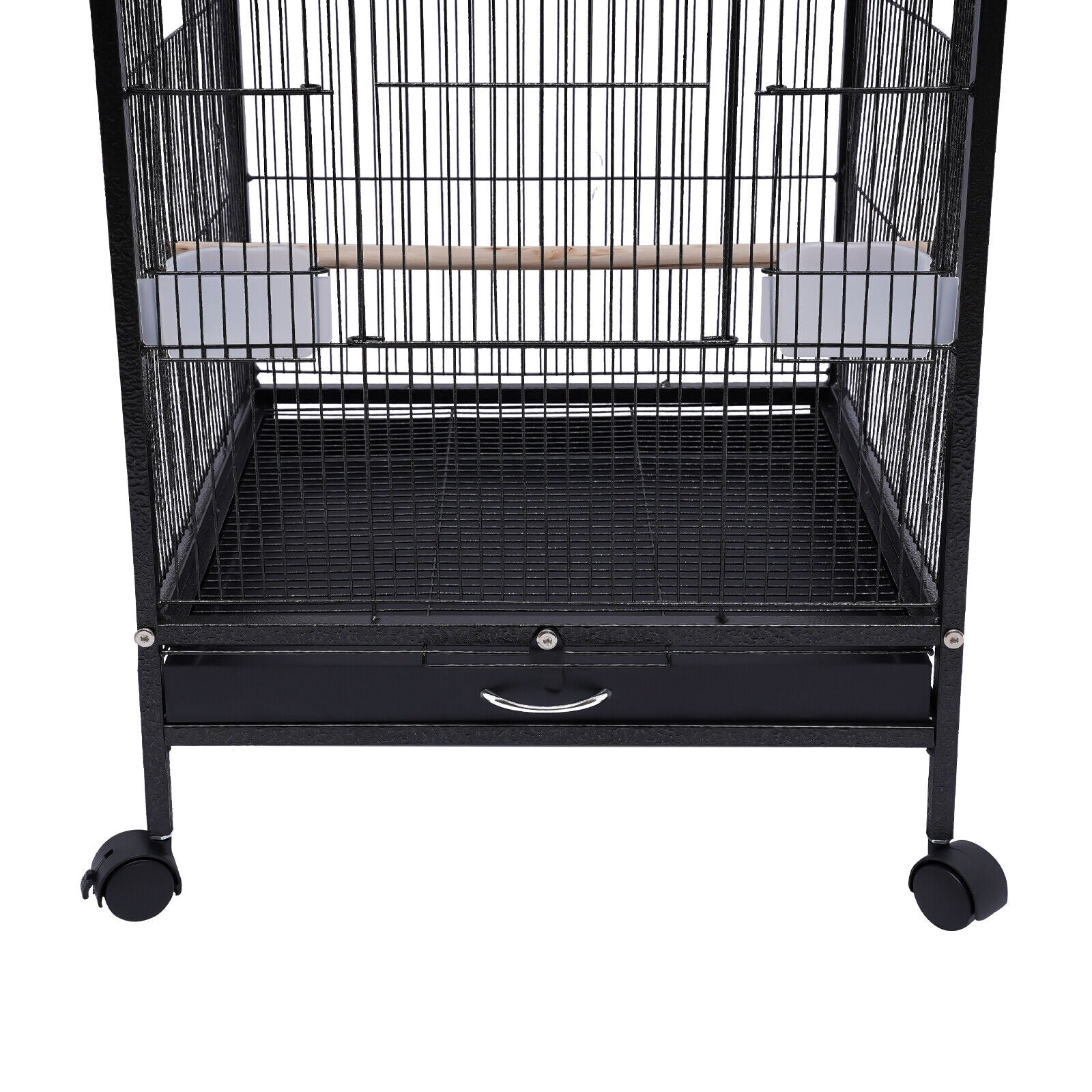 FETCOI Large Cockatiel Parakeet Finch Rolling Canary Cage Bird Cage w/ ladder and swing (Medium)