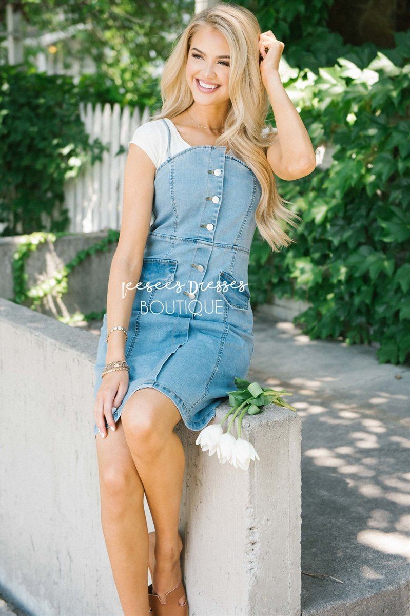 The Sally Denim Overall Dress