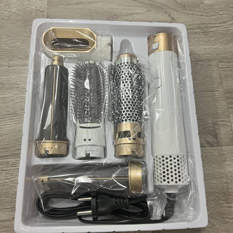 Aoibox 5-in-1 Curling Wand Hair Dryer Set Professional Hair Curling Iron for Multiple Hair Types and Styles Gold HDDB1110-1