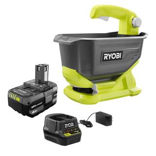 RYOBI ONE+ 18V 1 Gal. Spreader with 4.0 Ah Battery and Charger P2402BTL-BK