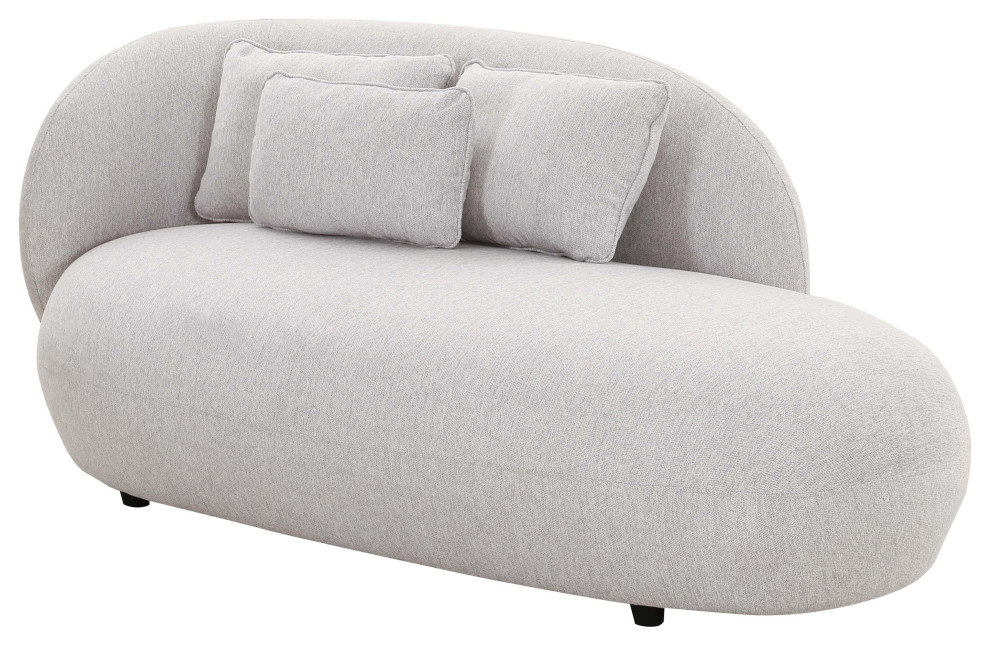 Galet Velvet Chaise   Transitional   Indoor Chaise Lounge Chairs   by TOV Furniture  Houzz