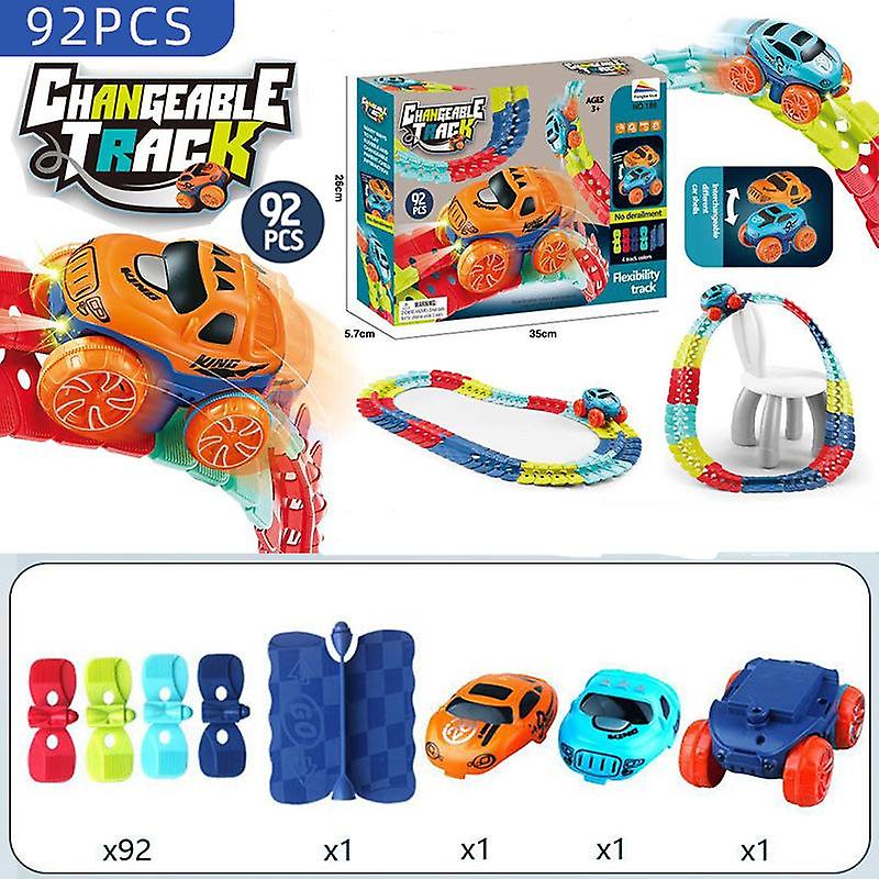 Diy Soft Glue Assembly Roller Coaster Flexible Track Toy Set