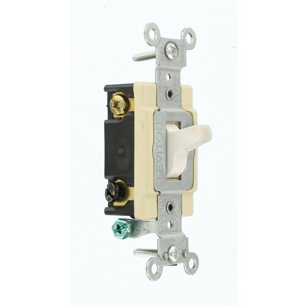 Leviton 20 Amp Industrial Grade Heavy Duty 4-Way Toggle Switch White 1224-SW