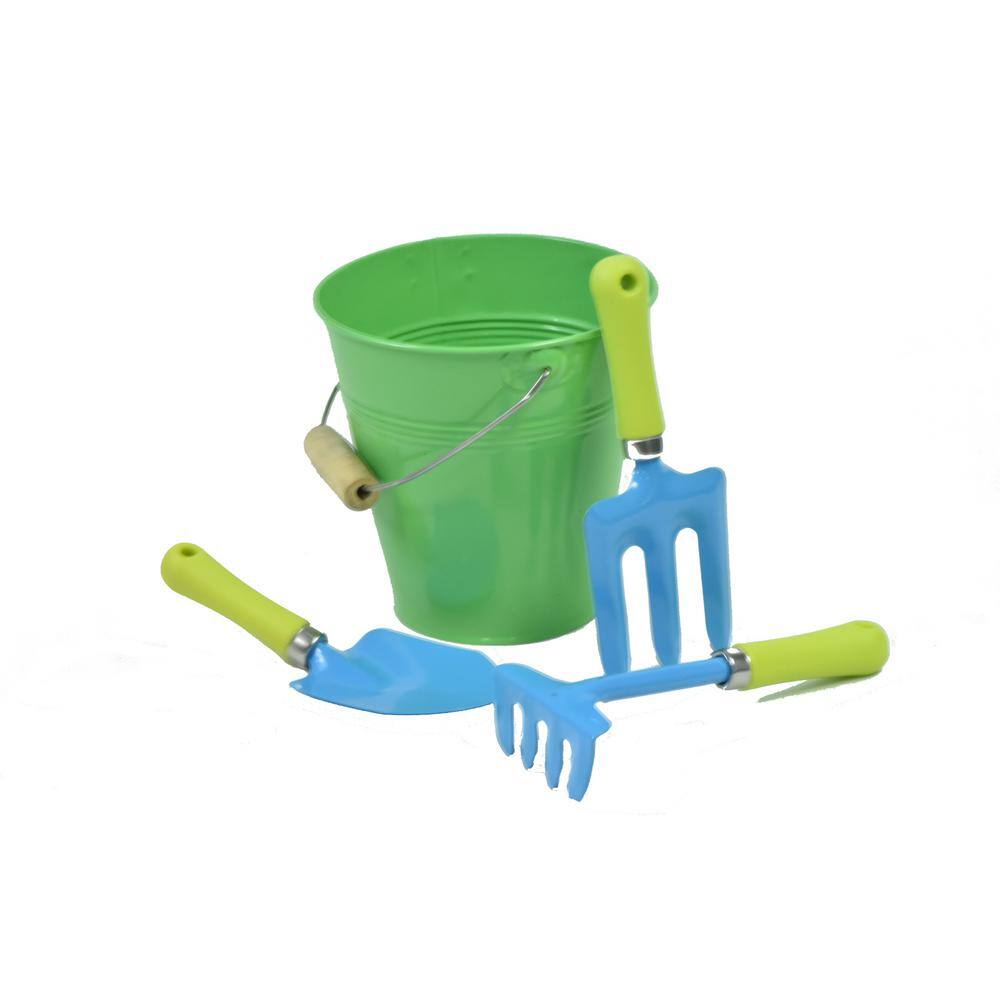 G  F Products JustForKids Green Water Pail with Tool Set 10051G