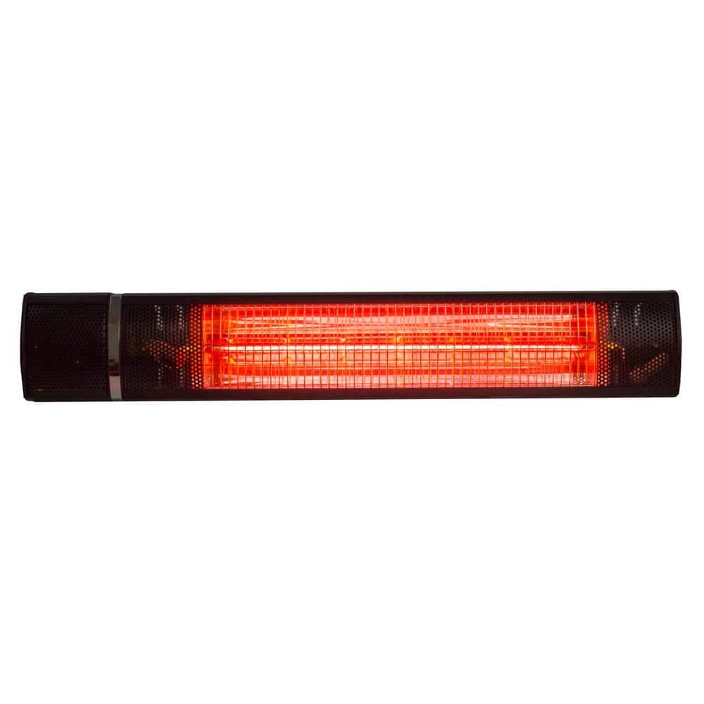 Hiland 1,500-Watt Infrared Wall Mount Black Electric Patio Heater HIL-TW15R