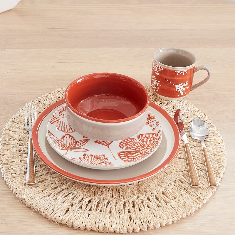 Baum Couleur Red 16-pc. Dinnerware Set