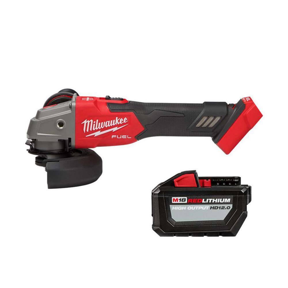 MW M18 FUEL 18V Lithium-Ion Brushless Cordless 4-12 in.5 in. Grinder Variable Speed  Slide Switch w12.0ah Battery 2889-20-48-11-1812