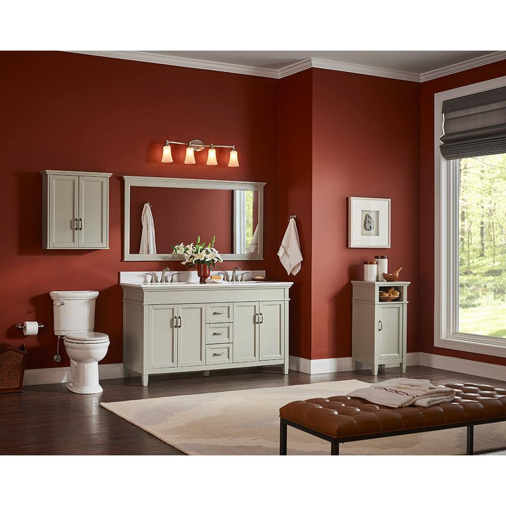 Home Decorators Collection Ashburn 60 in. W x 21.75 in. D Vanity Cabinet in Grey ASGRA6021D