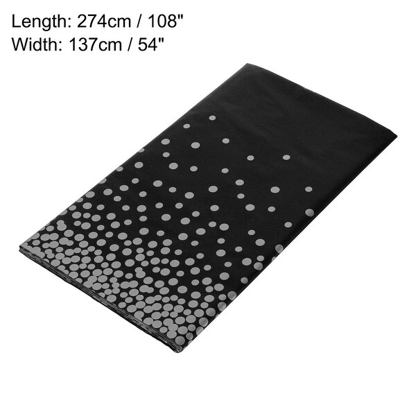 3Pcs Black Disposable Plastic Tablecloth 54