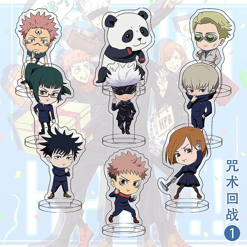 9pcs/set Anime Demon Slayer Acrylic Stand Model Kimetsu No Yaiba Tanjirou Nezuko Figure Decoration Action Plate Toys，jujutsu Kaisen