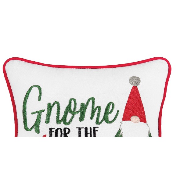 C amp f Home Gnome For The Holidays Embroidered Throw Pillow