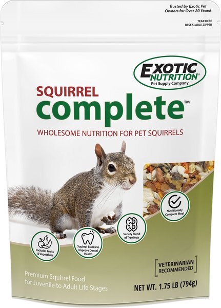 Exotic Nutrition Complete Squirrel Food， 1.75-lb bag