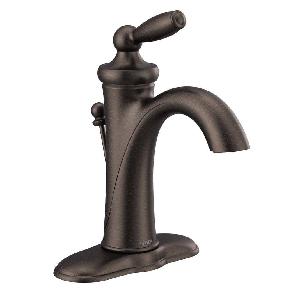 MOEN Brantford SingleHandle Single Hole HighArc Bathroom Faucet in Oil Rubbed Bronze