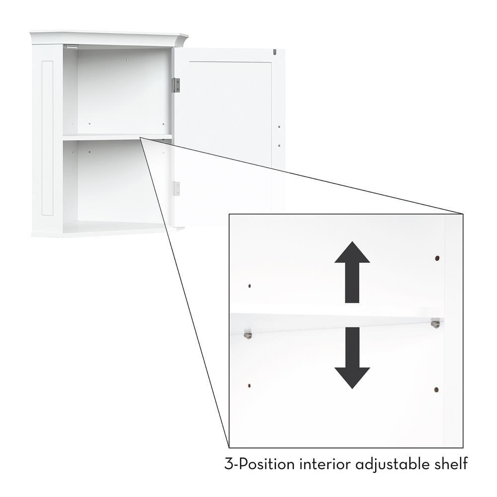 RiverRidge Home Somerset 205 in W Corner Wall Cabinet in White