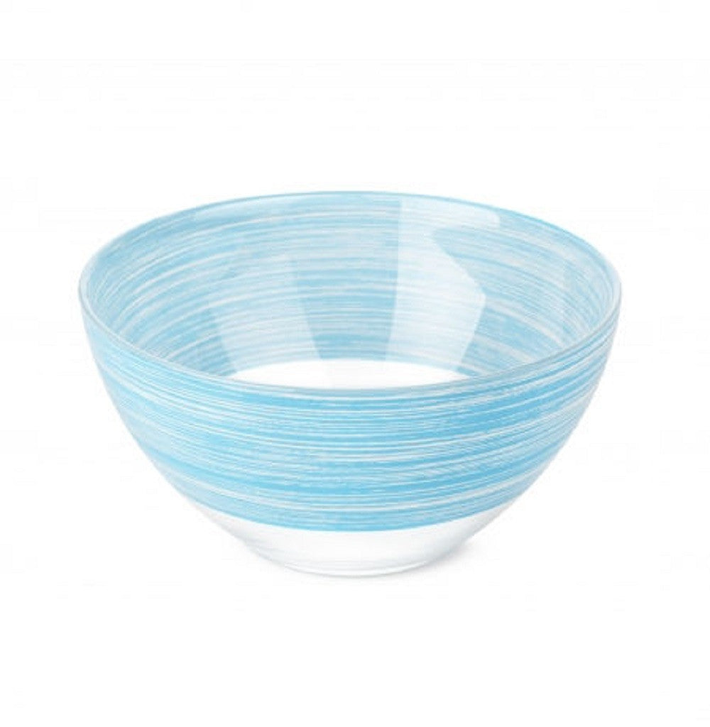 Luminarc Glass Bowl 5.12 (13 cm) Brashmania Light Blue Glass Serving Bowl for Cereal Rice Oatmeal Mixing Bowl for Kitchen Candy Bowl