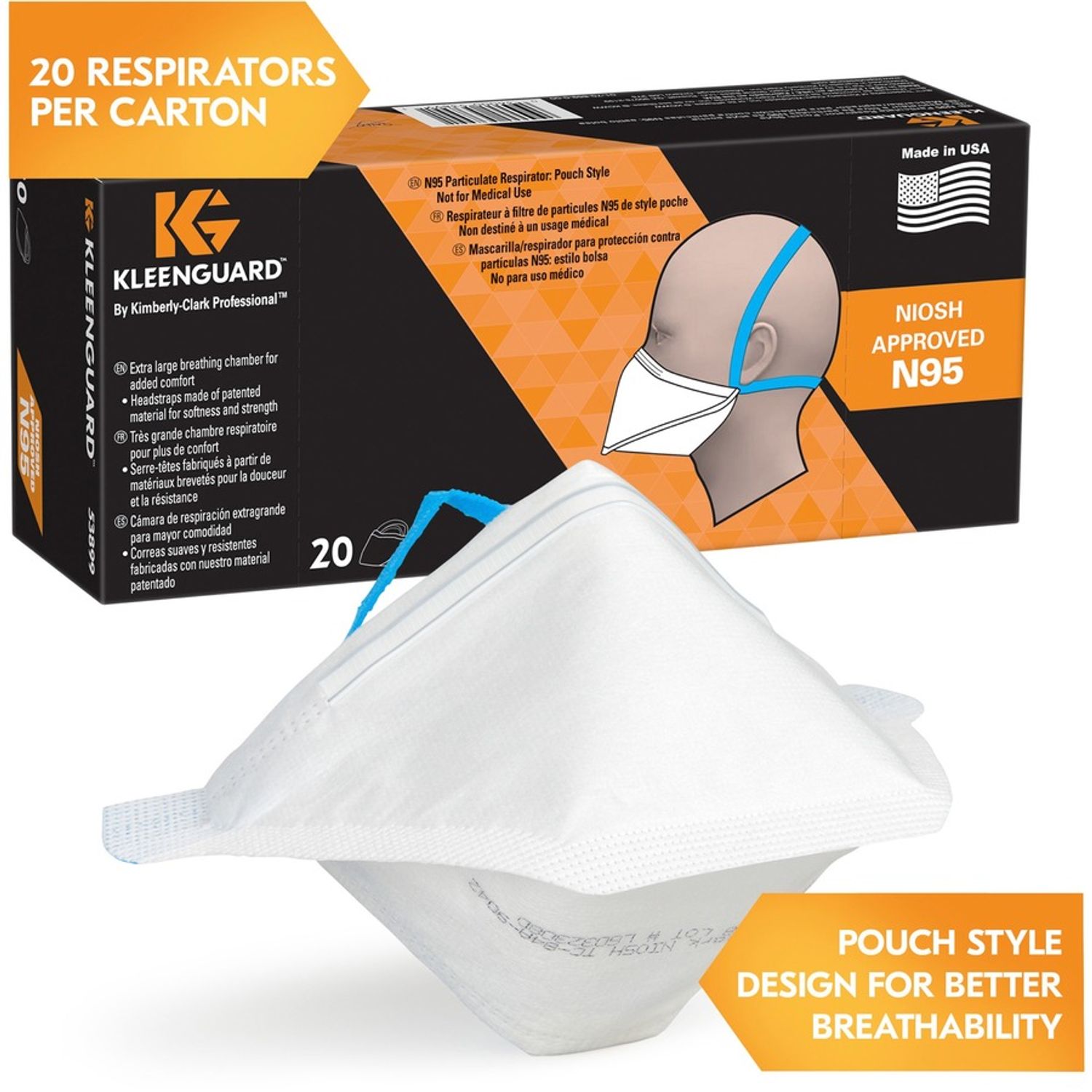 N95 Pouch Respirator by Kimberly-Clark Corporation KCC53899CT