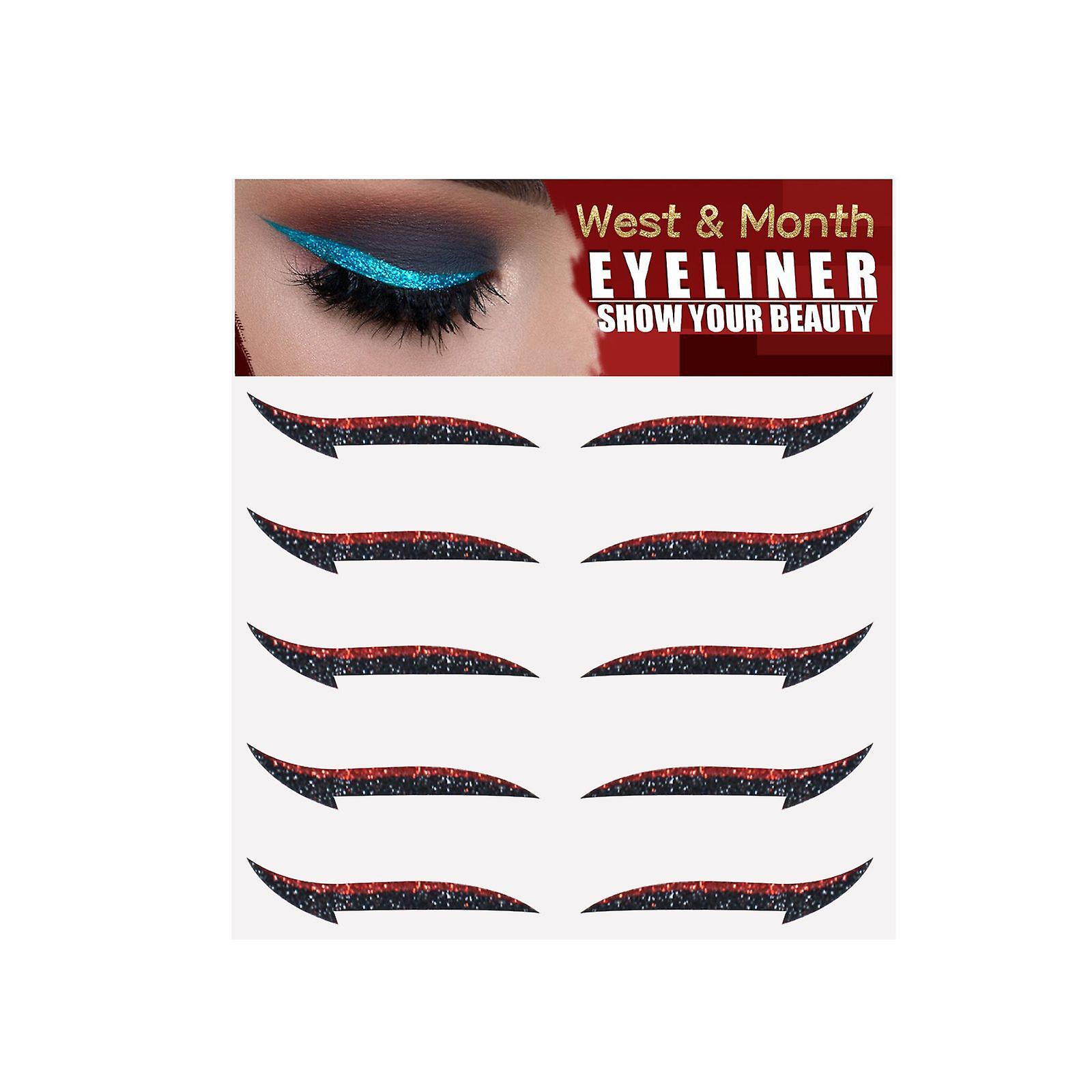 European And American Eyeliner Stickers Five Pairs Of Self-adhesive Eyeshadow Stage Makeup Party Nightclub Eye Patches