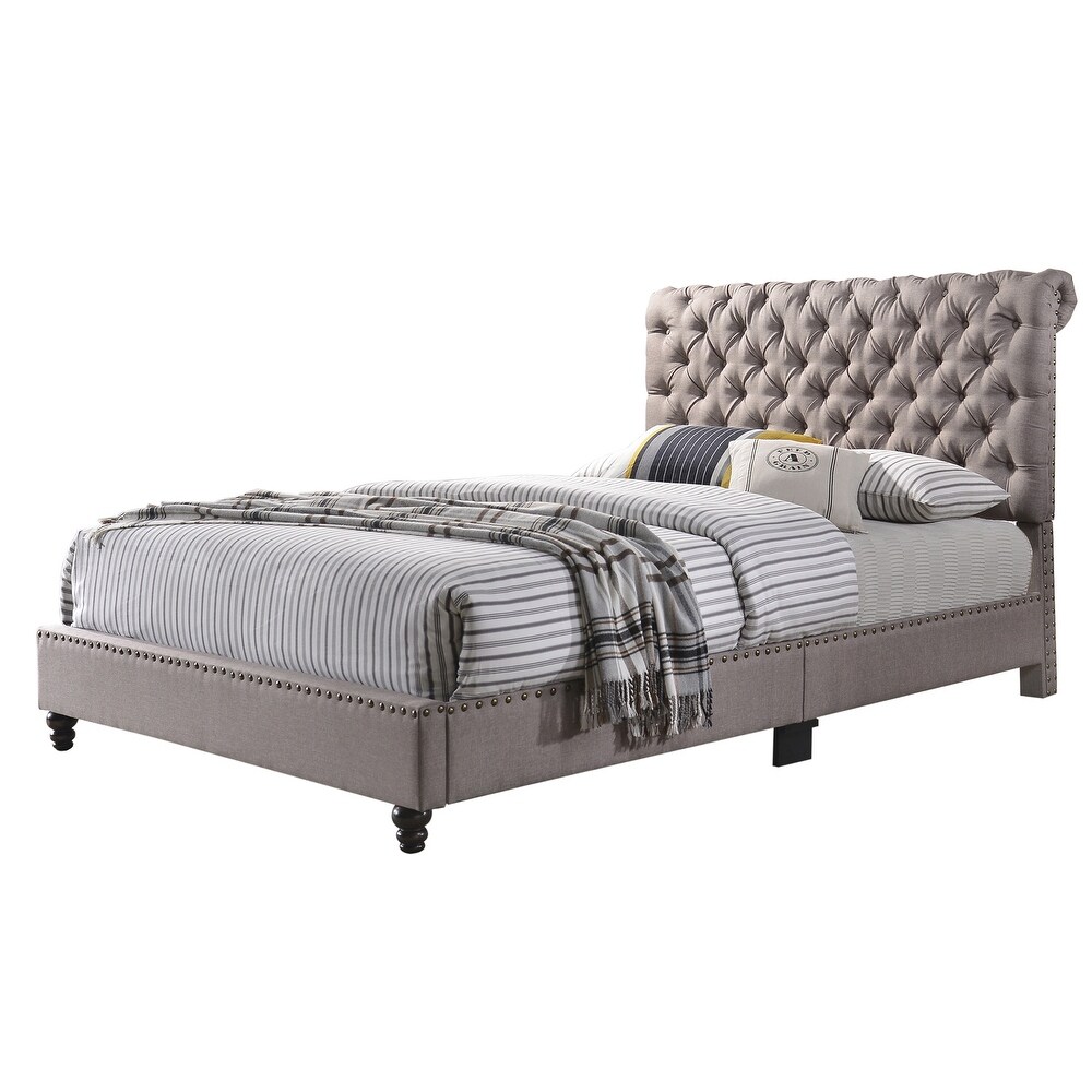 Maxx Tufted Upholstered Full Panel Bed