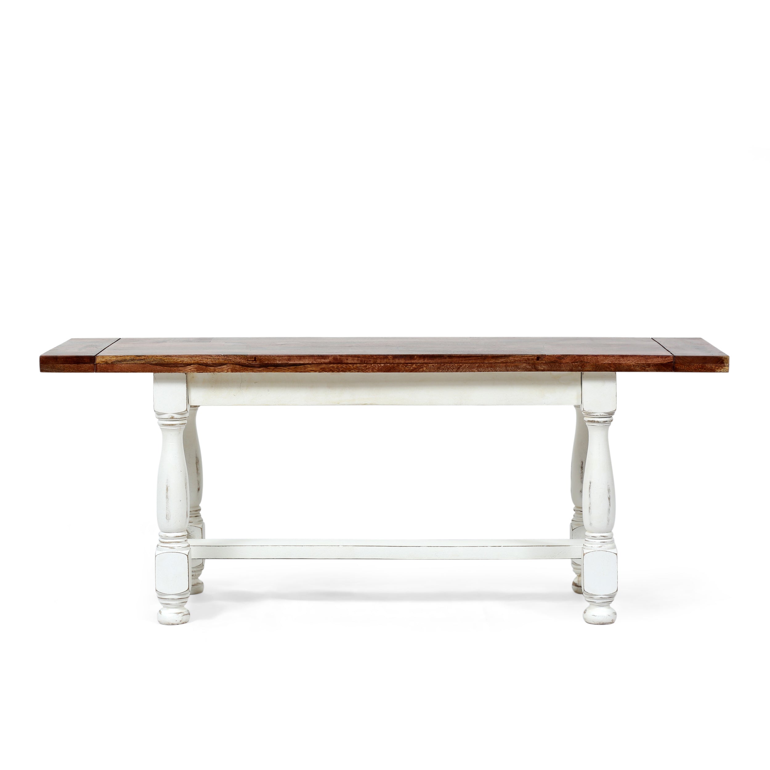 Floretta Handcrafted Rustic 2 Toned Mango Wood Coffee Table