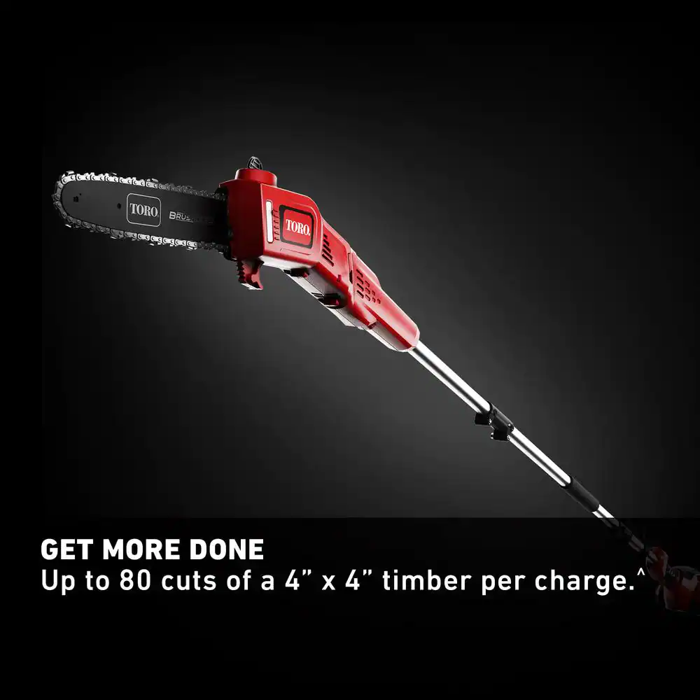 Toro 51870T 10 in. 60-Volt Max Lithium-Ion Brushless Cordless Pole Saw - Battery and Charger Not Included