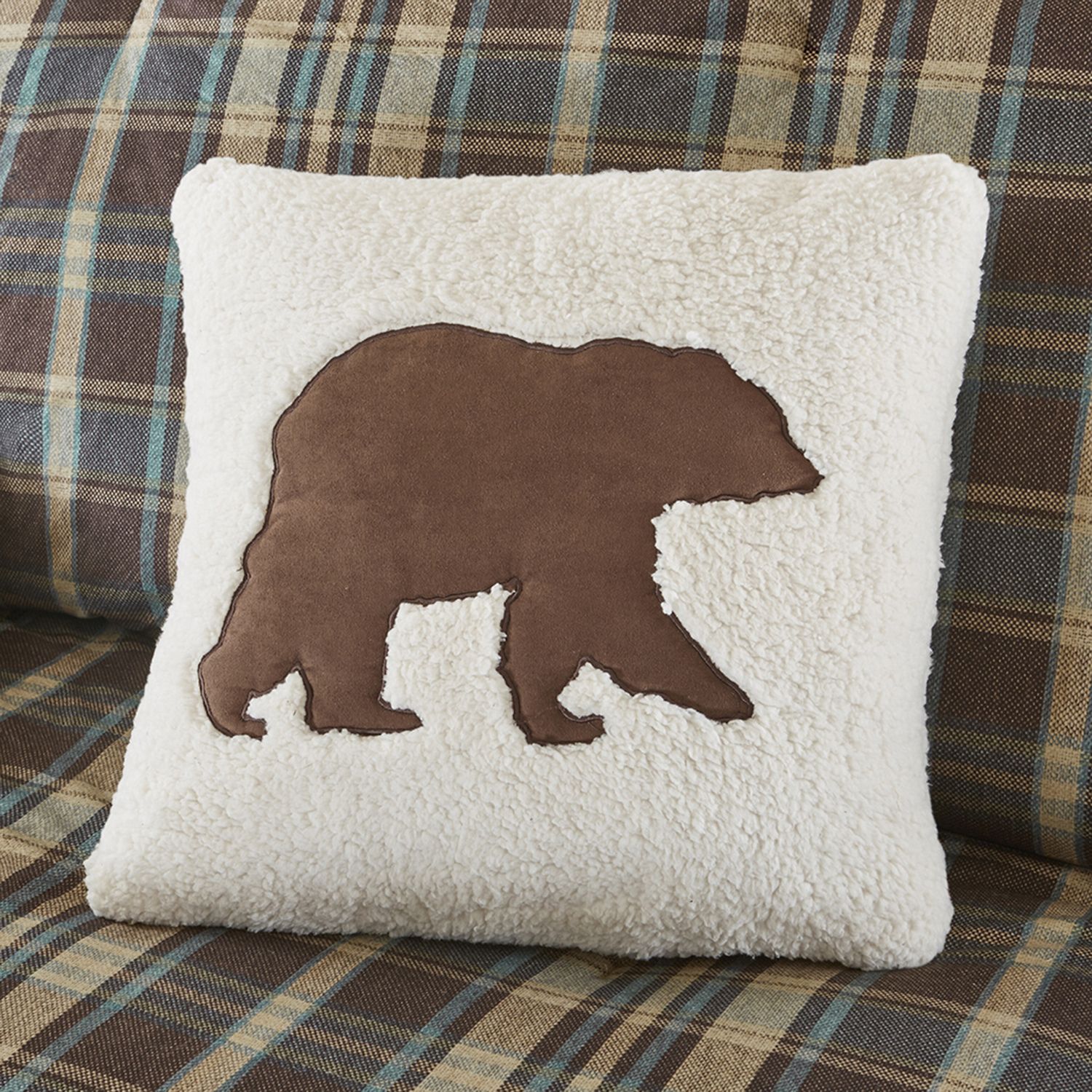 Woolrich Bear Square Throw Pillow