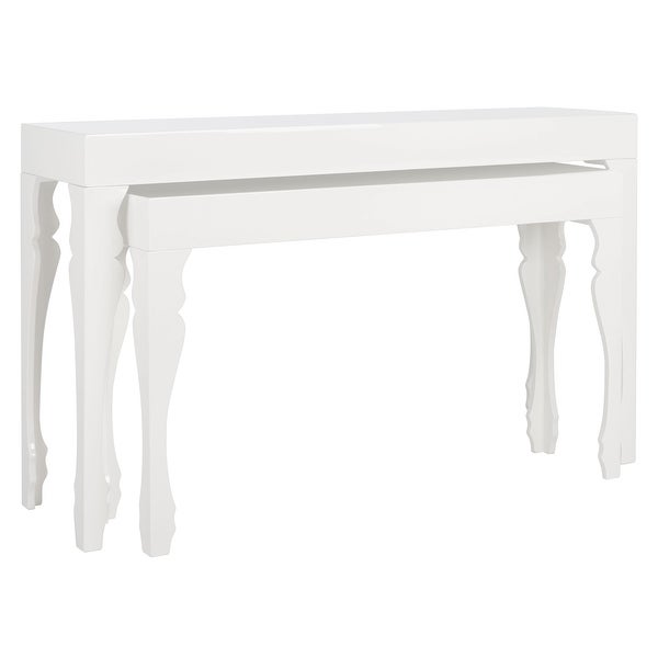 SAFAVIEH Beth White Lacquer Nesting Table - 51