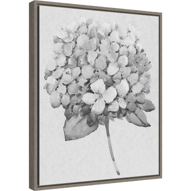 X 20 quot Silvertone Floral Ii By Tim Otoole Framed Wall Canvas Amanti Art