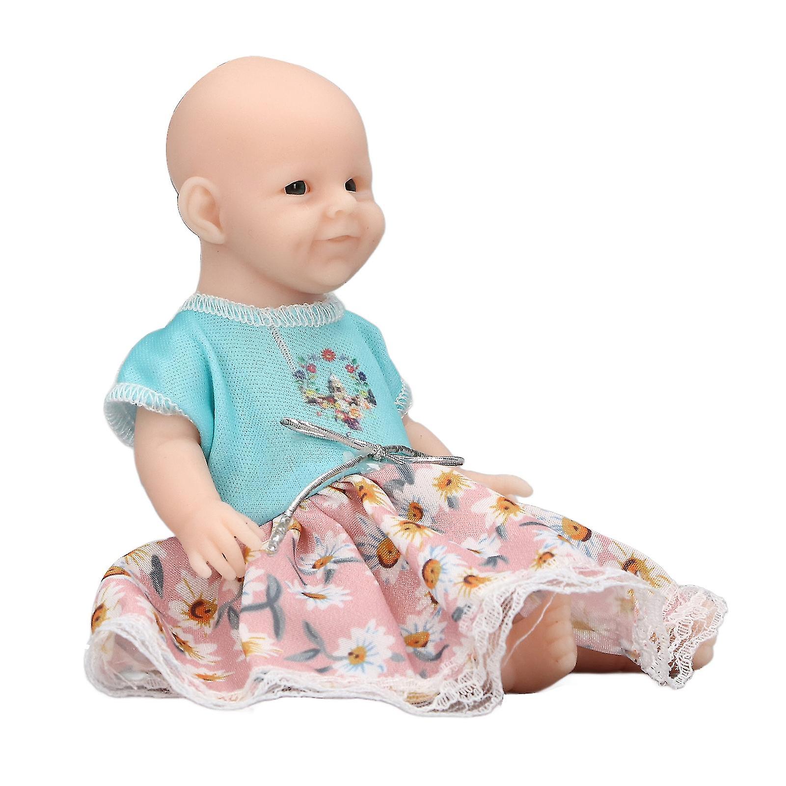 Baby Doll Full Silicone 6in Lifelike Reborn Newborn Soft Toy for Above 3 Years Old