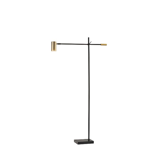 X 63 quot Collette Floor Lamp includes Led Light Bulb Black Adesso