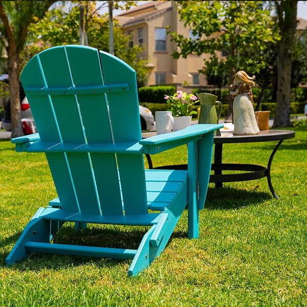 All Weather Folding Adirondack Chair，HDPE Recyclable Plastic