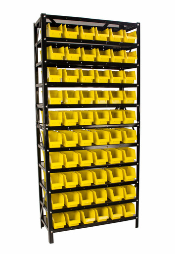 Erie Tools 60 Bin Parts Rack Storage Shop Garage Organizer