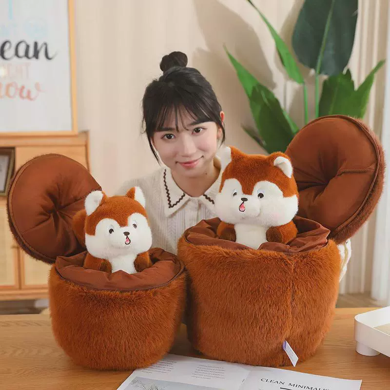 Surprise Squirrel Plush Toy Doll Cute Girl Sleeping Pillow Doll Cloth Doll Gift