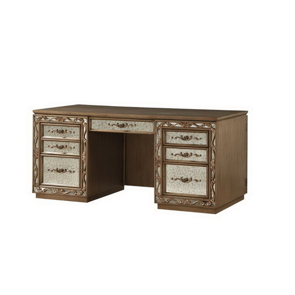 Acme 93790 Orianne Computer Desk   Hutch  Antique ...