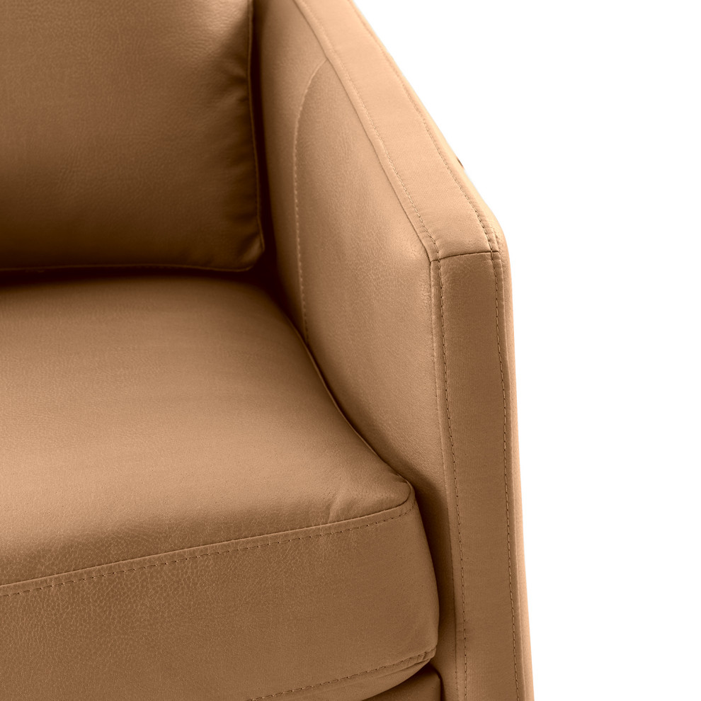 Leather 27.8 quotAccent Chairs   Contemporary   Armchairs And Accent Chairs   by Karat Home  Houzz