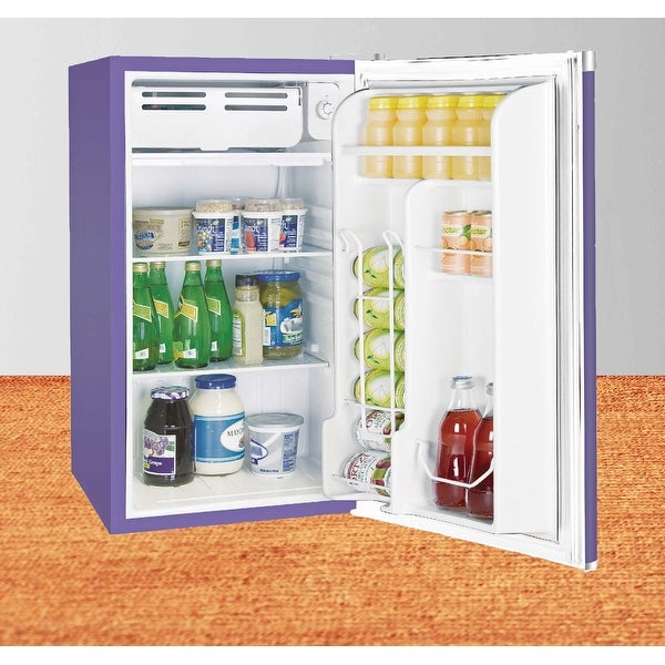 3.2 Cu. ft. Single Door Compact Refrigerator， Purple