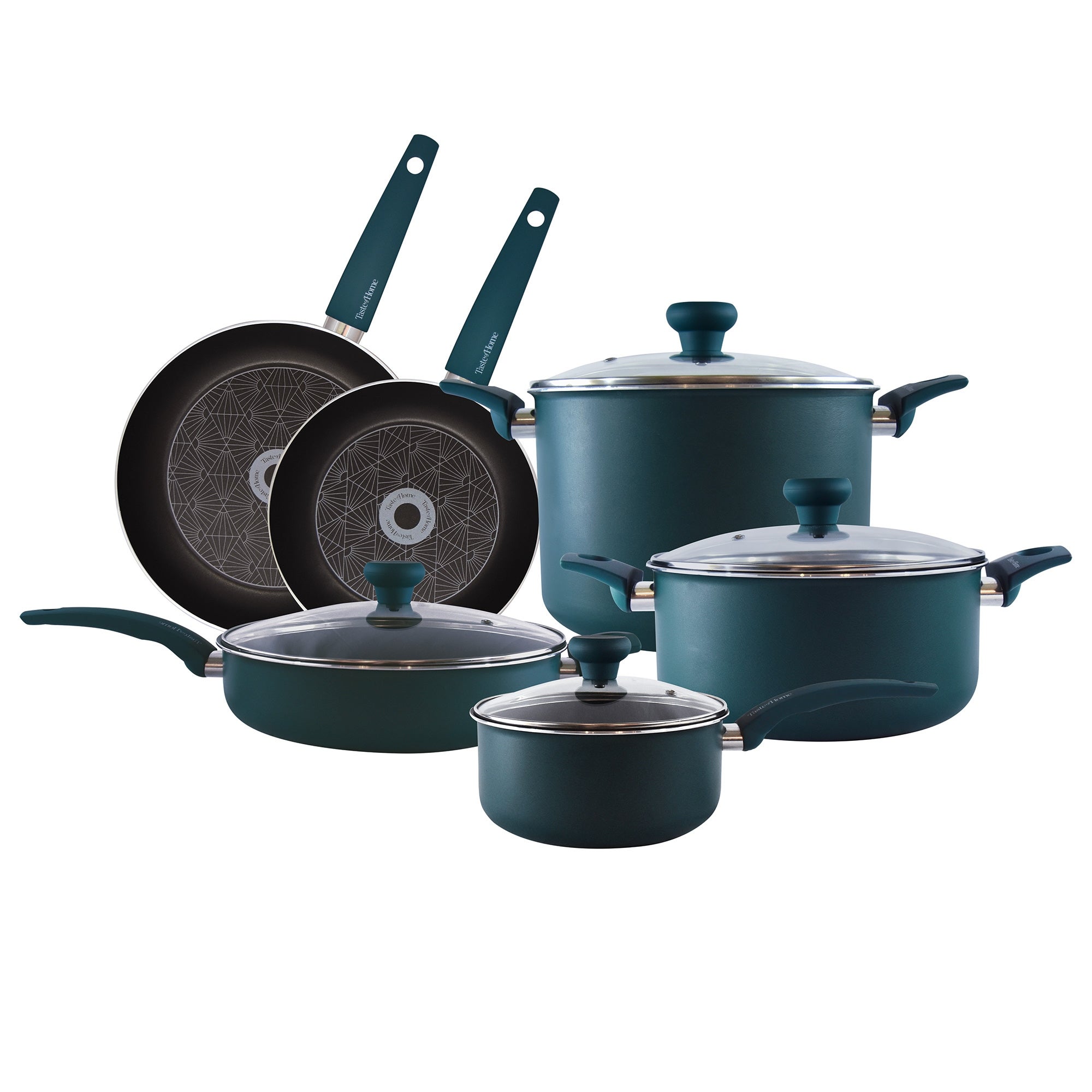 10-Piece Non-Stick Easy to Clean Aluminum Cookware Set|Multi