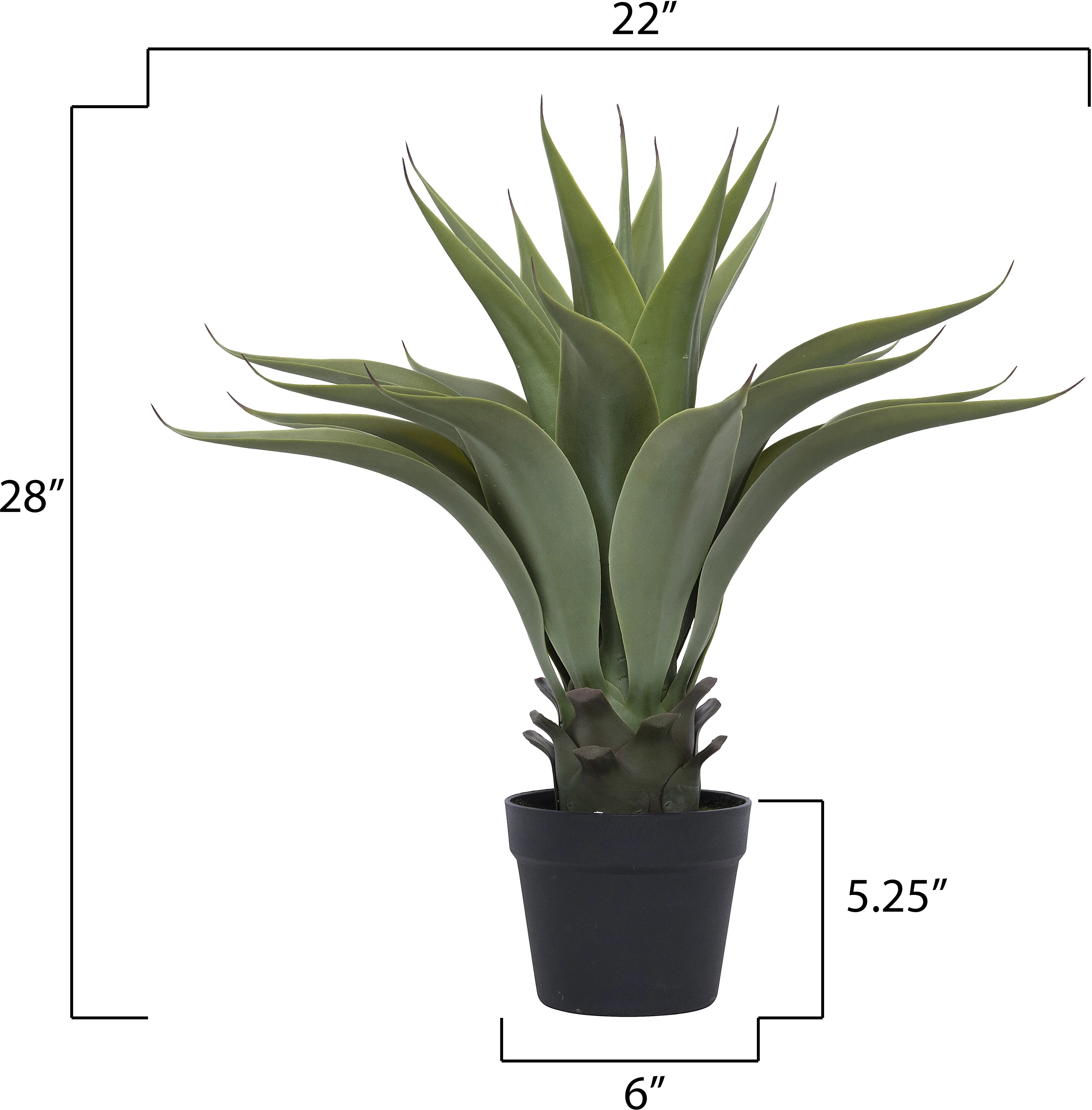 Faux Agave Plant Arrangement in Pot