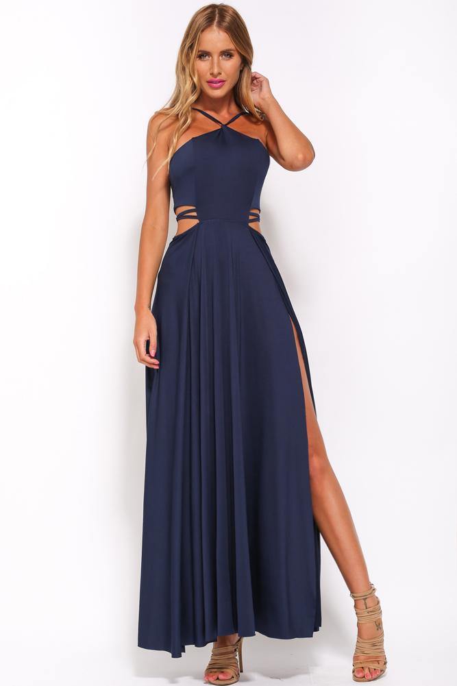 Kiss My Lips Maxi Dress Navy