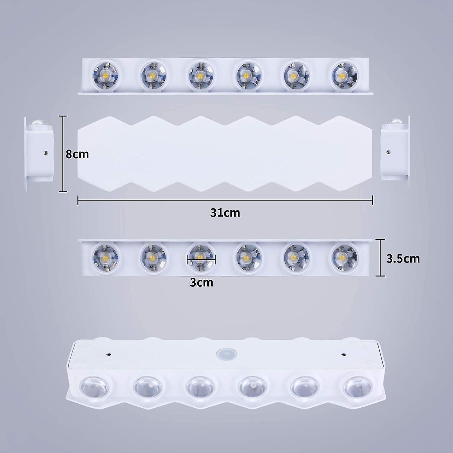 12W LED 31cm Wall Light Indoor White Lamp Modern Up Down Spot Wall Lamp Aluminum Wall Lighting Cool