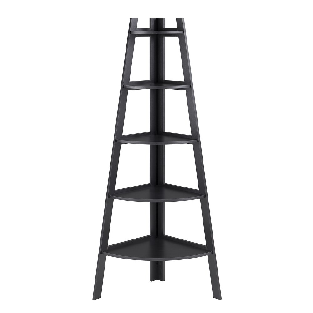 Danya B. 5 Tier Corner Ladder Display Bookshelf