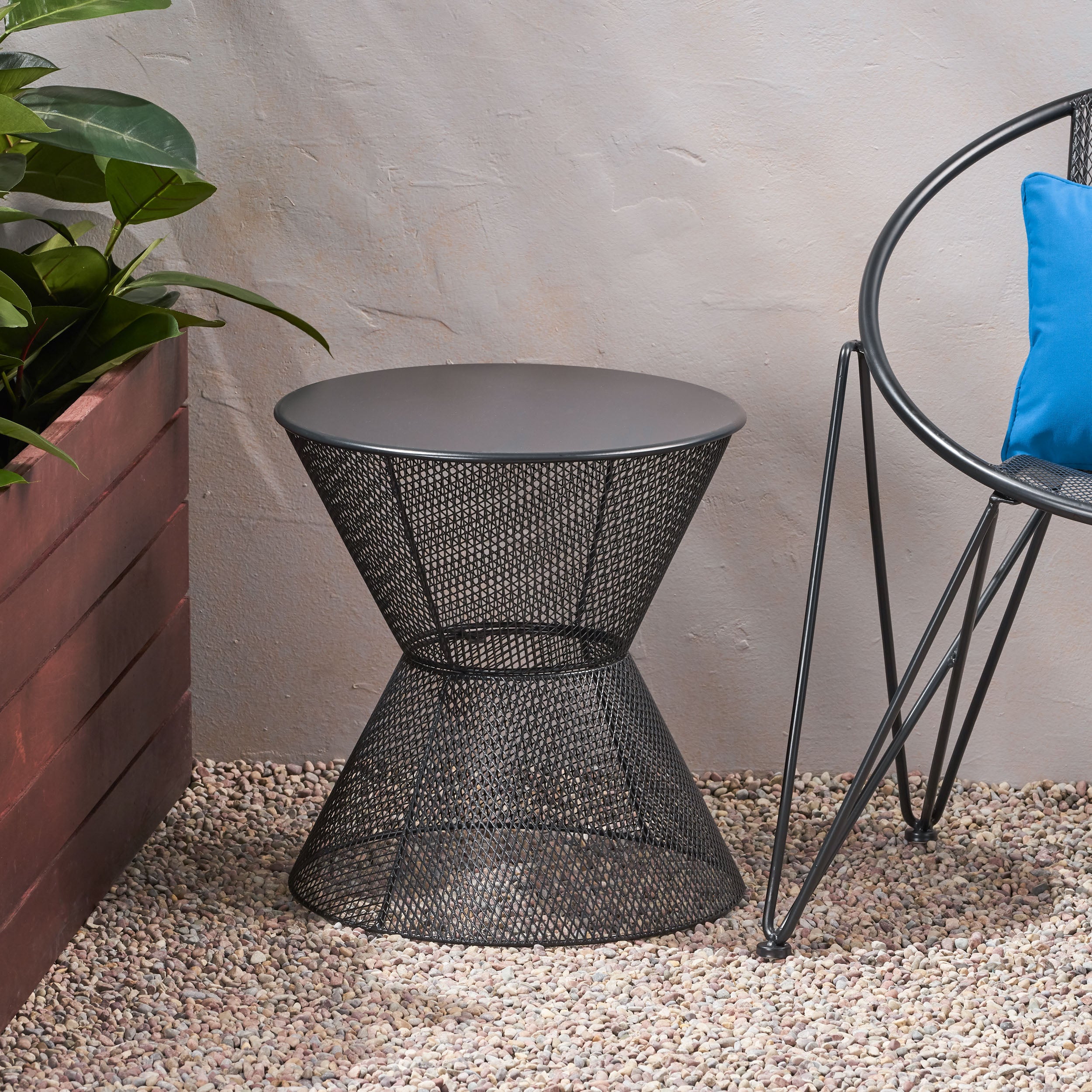 Tristian Modern Outdoor Iron Side Table