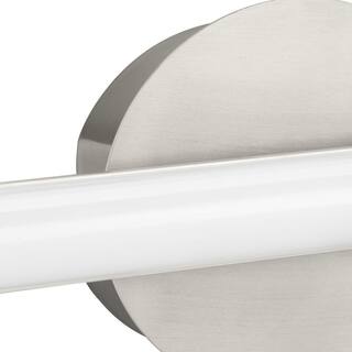 Progress Lighting Phase 3 Collection 32 in. Brushed Nickel Large Modern 3CCT Integrated LED 1-Light Linear Vanity P300412-009-CS