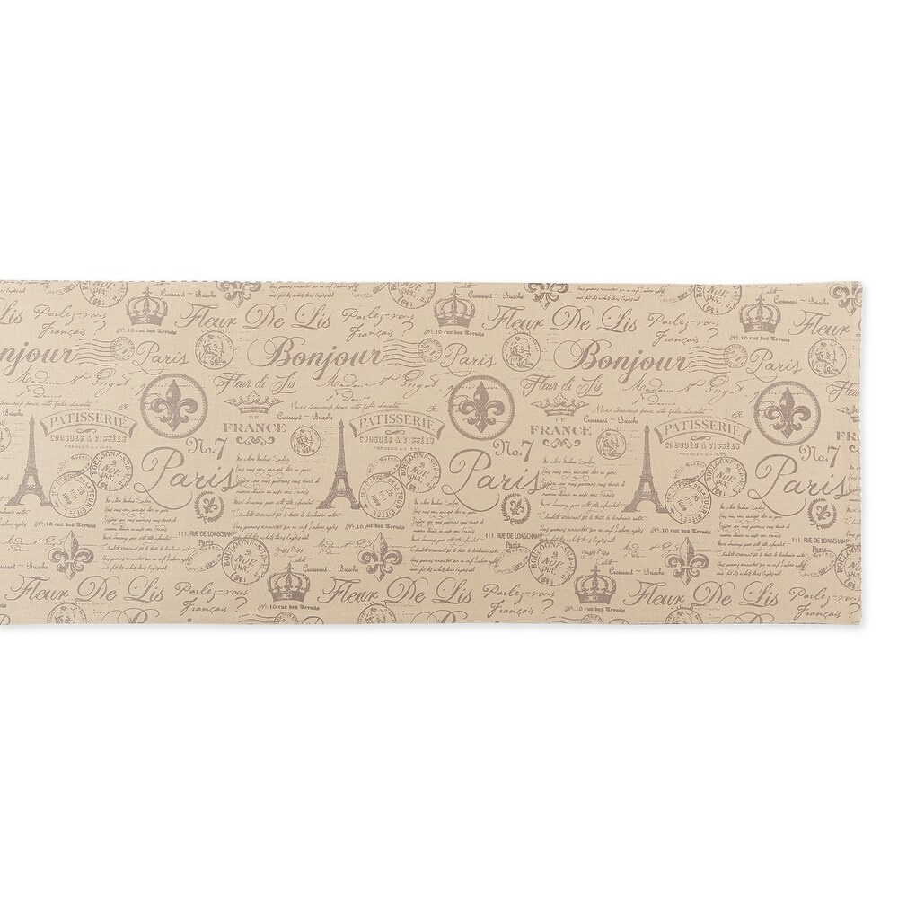 French Flourish Print Table Runner 14x108   Table Runner  14x108\