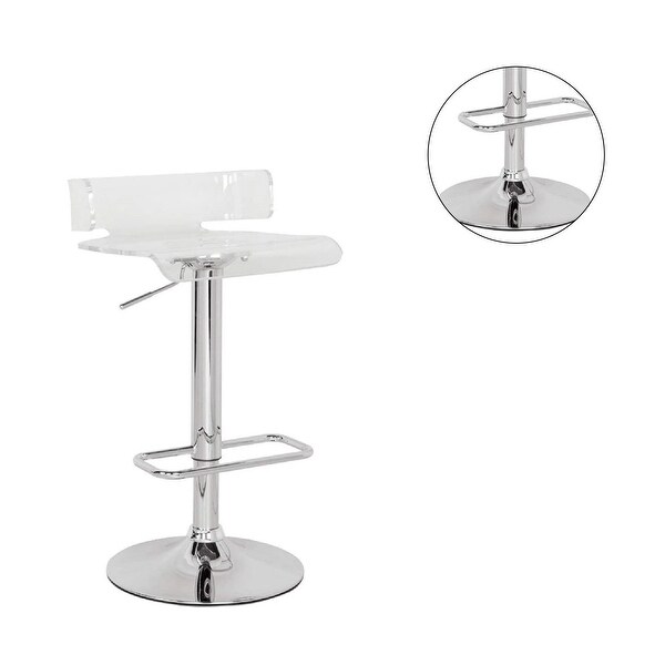 Acrylic Adjustable Stool with Swivel Base